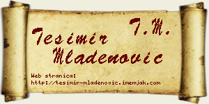 Tešimir Mladenović vizit kartica
